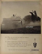 1959 vintage Ad Champion spark plugs advertisement - $4.94