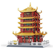 China Yellow Crane Tower DIY Model Building Blocks Sets Street MOC Bricks Toys - £102.55 GBP