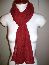 Red crocheted scarf,shawl made of Babyalpaca wool - £68.46 GBP