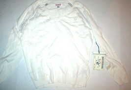 New Womens Cashmere True Religion Jeans Sweater Top NWT L Crystals Off White  - £282.01 GBP