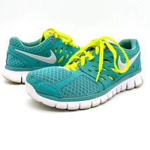 Nike Flex 2013 Run Women&#39;s 7.5  Sneakers Teal Yellow 580440-300 Activewear - £23.04 GBP