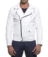 Mens Leather Jacket Stylish Genuine Lambskin Motorcycle Bomber Biker Jac... - $2,199.78 MXN