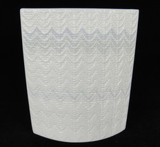 Vintage  West German Furstenberg Vase 8.5&quot; Tall Slit Opening Embossed Swags Rare - £11.02 GBP