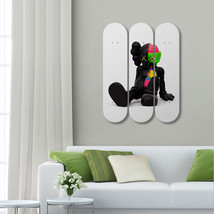 3pcs Skateboard Wall Art Minimalist Black Skate Deck Mural Wall Hanging Decor - £357.45 GBP