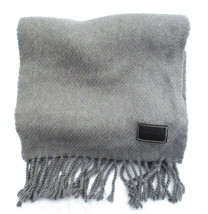 Coach Leatherware Scottish Wool Nylon Cashmere Gray Scarf Made in SCOTLAND - $36.10