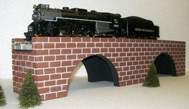 Model Railroad O Gauge Bridge / Two Foot Arch Train Bridge with Brick-Look - £76.61 GBP