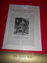 Home Treasure 1922 Tranatlantic Flight Aviation Transportation Hawker St... - $9.49