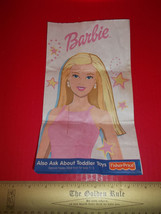 Barbie Doll Art 2002 Mattel Hot Wheels McDonald Happy Meal Paper Bag Container - £7.60 GBP
