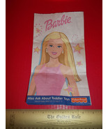 Barbie Doll Art 2002 Mattel Hot Wheels McDonald Happy Meal Paper Bag Con... - £7.45 GBP