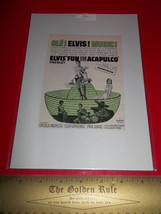 Home Treasure Paper Decor 1963 Elvis Presley Fun In Acapulco Print Advertisement - £7.43 GBP