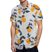 Mondxflaur Classic Lemon Button Down Shirts for Men Short Sleeve Pocket Casual - £20.74 GBP