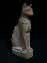 Ancient Egyptian Antiques Egyptian Goddess Bastet Cat With Goddess Hathor BC - £133.49 GBP