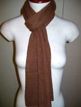 Brown crocheted scarf,shawl made of Babyalpaca wool - £69.75 GBP