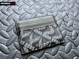Michael Kors Mens’ Slim Black Grey Wallet 6 Card Slot &amp; Main Money Pocket Logos - £38.91 GBP