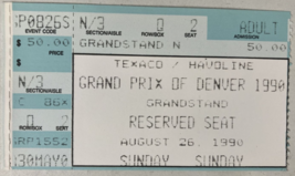 5/30/90 Grand Prix of Denver CO Ticket Stub 1990 - $19.79