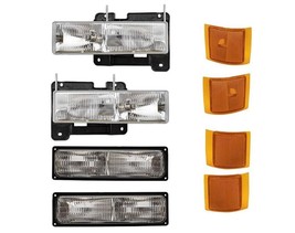 8pc. Headlight Park/Signal Marker Light set Fits 1994- 1998 1999 C2500 Suburban - £66.17 GBP