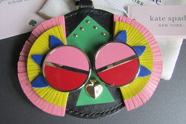 Kate Spade New York Key Ring Fob Big Leather Preeny Peacock Spademals Nwd - £37.86 GBP