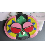 Kate Spade New York Key Ring Fob Big Leather Preeny Peacock Spademals Nwd - $903.20 MXN