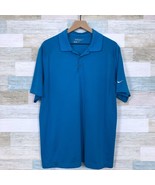 Nike Golf Tour Performance Polo Shirt Blue Short Sleeve Dri Fit Mens Large - £23.79 GBP
