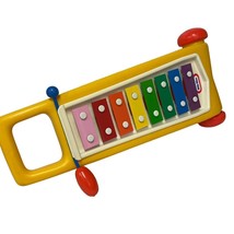 Little Tikes Rolling Xylophone Musical Instrument Pull Toy Yellow Vintag... - £14.16 GBP