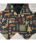 Patterned Black Vest with Multicolor Design - $15.00