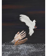 Original abstract painting on yupo paperSetting Free SALE bird sky inspi... - $350.00