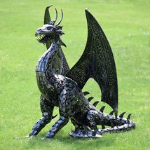 Zaer Ltd. 4.5ft Tall Large Metal Dragon Statue Decoration (for Outdoor or Indoor - £1,324.96 GBP