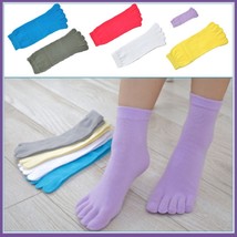 Womens Sporty Stretch Five Finger Toe Socks For Breathable Cotton Comfort - £8.65 GBP