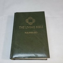 THE LIVING BIBLE Paraphrased 1981 Printing - Tyndale - Padded Green Cove... - $10.68