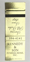 Kennedy &amp; Son Funeral Home - Canandaigua, New York Matchbook Cover Matchcover NY - £1.38 GBP