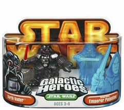 Star Wars Galactic Heroes - Darth Vader &amp; Holographic Emperor Palpatine 2pk - £13.30 GBP