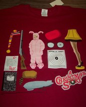 A Christmas Story T-Shirt Small New Pink Bunny Suit Ralphie Leg Lamp Red Rider - £15.64 GBP
