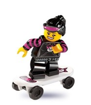 LEGO Minifigures Series 6 Skater Girl COLLECTIBLE Figure Roller Skate Board E... - £12.48 GBP