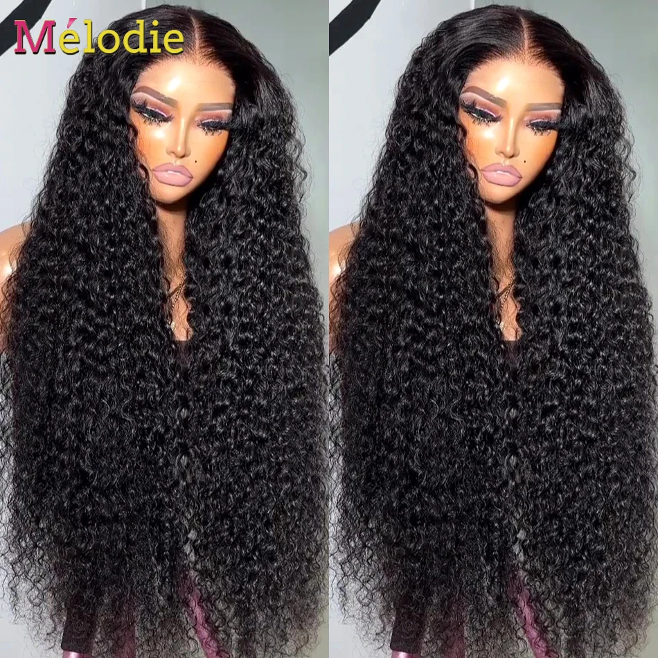 Nch 13x4 13x6 curly hd transparent lace frontal wig brazilian remy hair loose deep wave thumb200