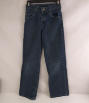 Wrangler Dark Wash Adjustable Waist Bootcut Jeans Boys Size 14 Slim - $15.47