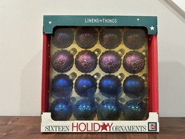 Linens N Things Vintage Glass Christmas Ornaments USA Made 2 5/8” Shiny Balls - £11.60 GBP