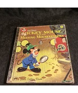 VTG Little Golden Book Disney&#39;s Mickey Mouse and the Missing Mouseketeer... - £7.82 GBP