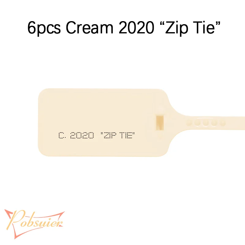 6pcs New 2024 &quot;Zip Tie&quot; Plastic Tag Off  White Shoes Disposable Cream Beige in S - £118.94 GBP