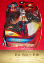 Superman Action Figure Toy Super Man Comic Cartoon Split Cycle New Motorcycle - £7.56 GBP