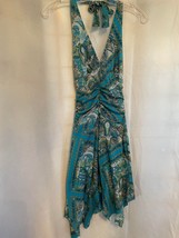 EUC My Michelle Blue Paisley Print Dress Size Small - £9.46 GBP