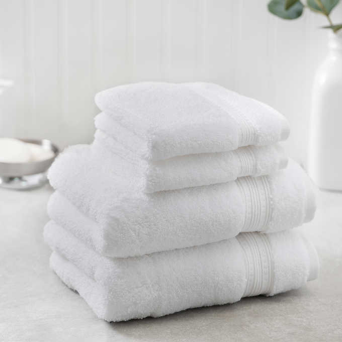 Charisma Soft  Hygro Cotton Four piece Bath Towel Set Color White