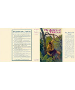Edgar Rice Burroughs THE RETURN OF TARZAN facsimile dust jacket for the ... - €18,97 EUR