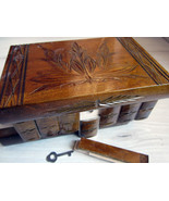 Traditional Transylvanian Wooden Puzzle Jewellery Box Case Organizer Dar... - £49.34 GBP