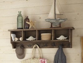 Modesto 48&quot; Reclaimed Wood Entryway Wall Coat Hooks With Cubbies. - $251.98