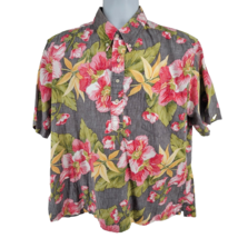 Reyn Spooner Reverse Print Vintage Hawaiian Shirt Floral Men&#39;s Size XL - £35.48 GBP