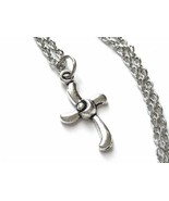 Decorative Feminine Cross Charm Necklace with Pretty Cross Charm - £16.08 GBP