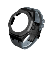 Casioak Steel Case MOD Kit Shock G-SHOCK GA2100 GA2110 Black Grey Crown - $1,508.42 MXN