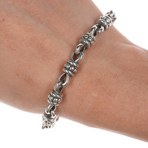 6.25&quot; Retired James Avery Beaded thatch bracelet in sterling - £232.91 GBP