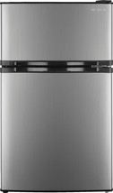 Insignia- 3.0 Cu. Ft. Mini Fridge with Top Freezer - Stainless steel - £235.28 GBP