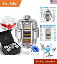 Shower Head Filter for Hard Water - 20 Stage+ 5 Replacement Cartridges -... - $71.64